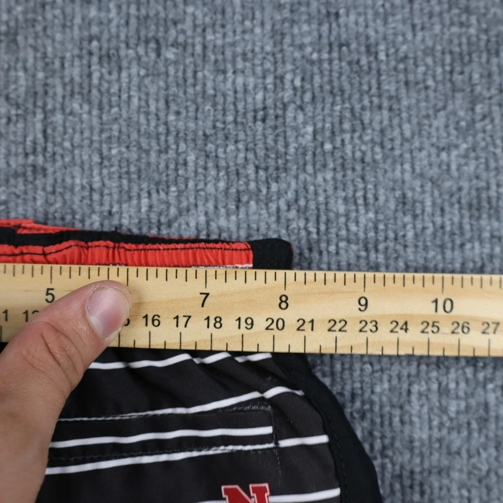 Nebraska Cornhuskers Swim Trunks Infant 12M Black Red Striped NCAA‎ CSS Football